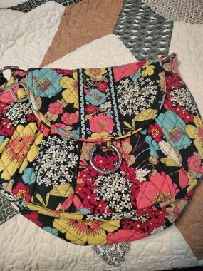 Vera Bradley Saddle Crossbody Bag In Happy Snails